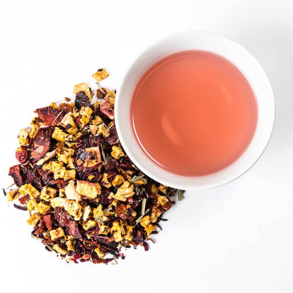 Piper and Leaf Strawberry Shindig Glass Jar of Loose Leaf Tea - 30 Servings