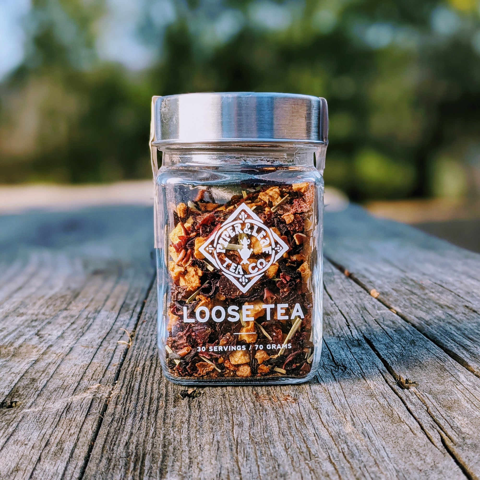 Piper and Leaf Strawberry Shindig Glass Jar of Loose Leaf Tea - 30 Servings
