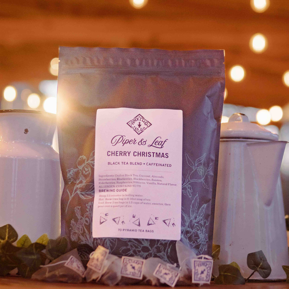 Piper and Leaf Cherry Christmas Bulk Sachets - 70ct Tea Bags