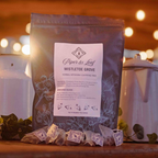 Piper and Leaf Mistletoe Grove Bulk Sachets - 70ct Tea Bags, featuring colorful packaging and loose tea bags for brewing.