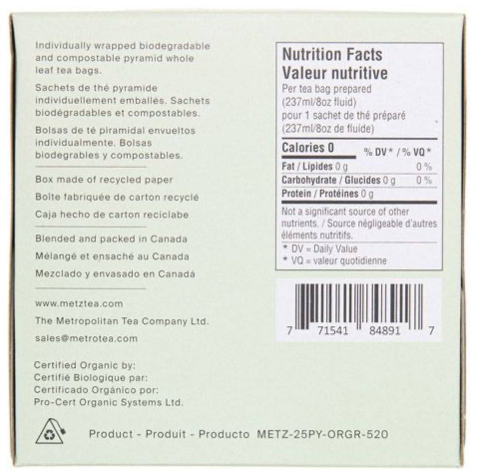 Culinary Teas Organic Jasmine Green Tea