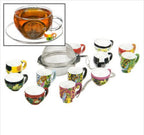 Zum Zum Banff Mesh Tea Ball Infuser w/ Painted Teacup Charm