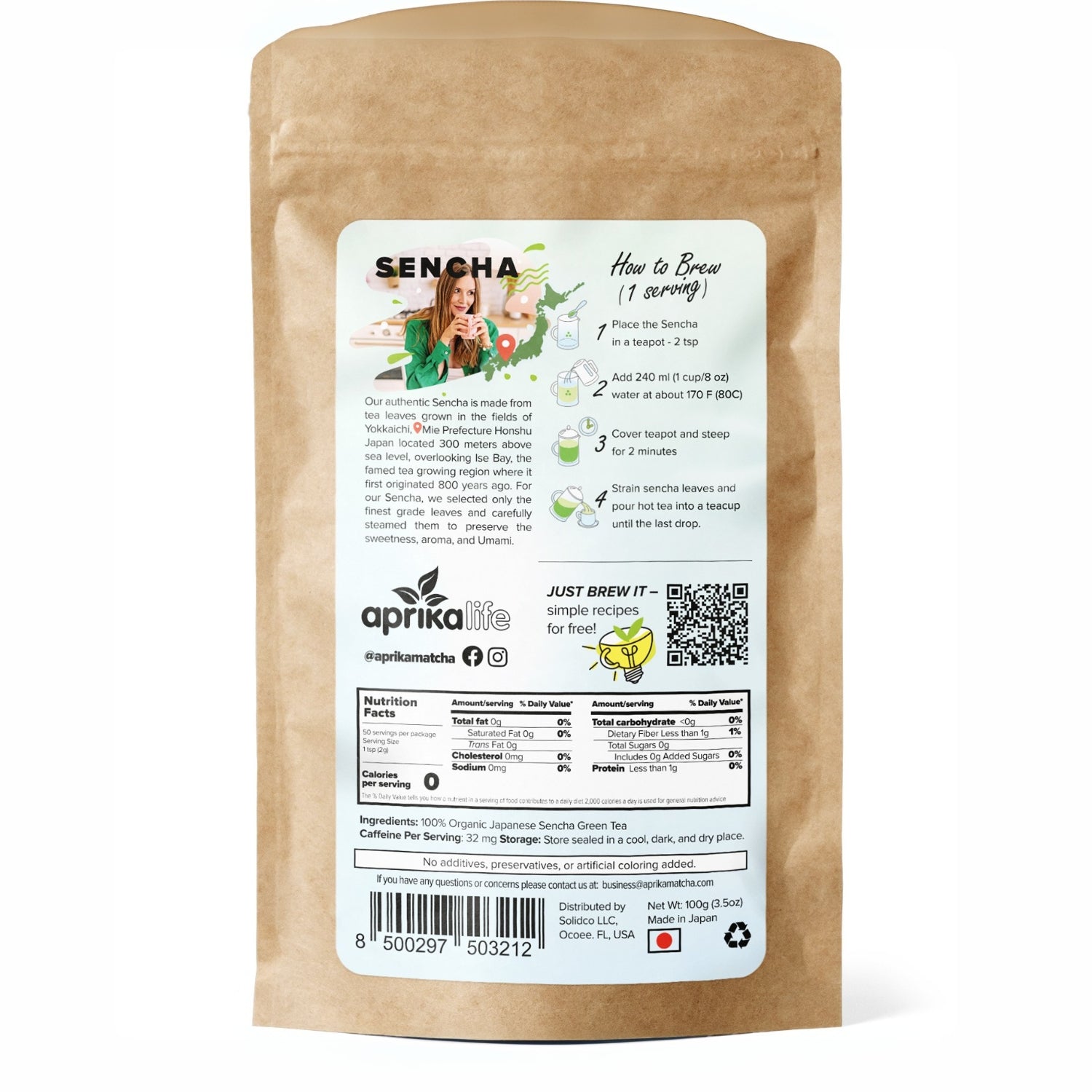 Aprika Life Sencha Loose Leaf Tea