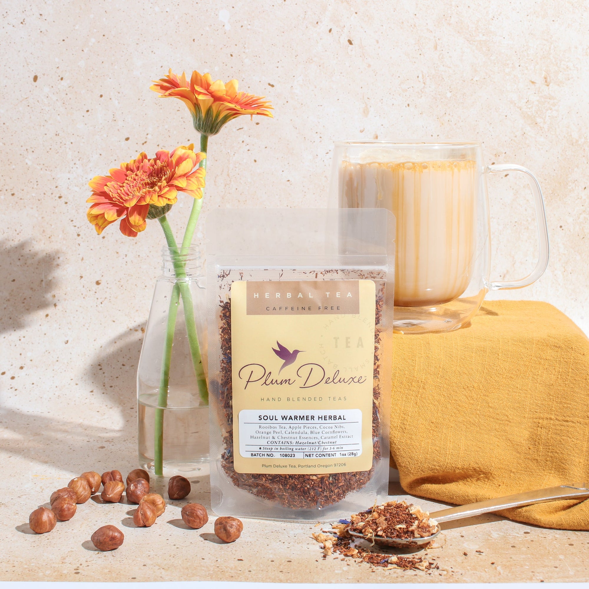 Plum Deluxe Soul Warmer Herbal Tea (Hazelnut - Chestnut - Caramel)