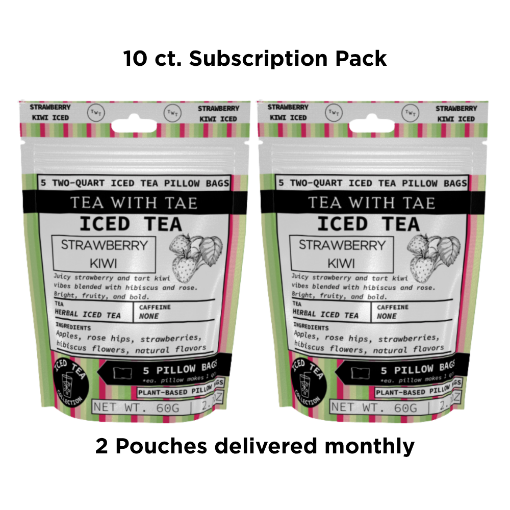 Tea with Tae Strawberry Kiwi Iced Tea Pouch Herbal Tea