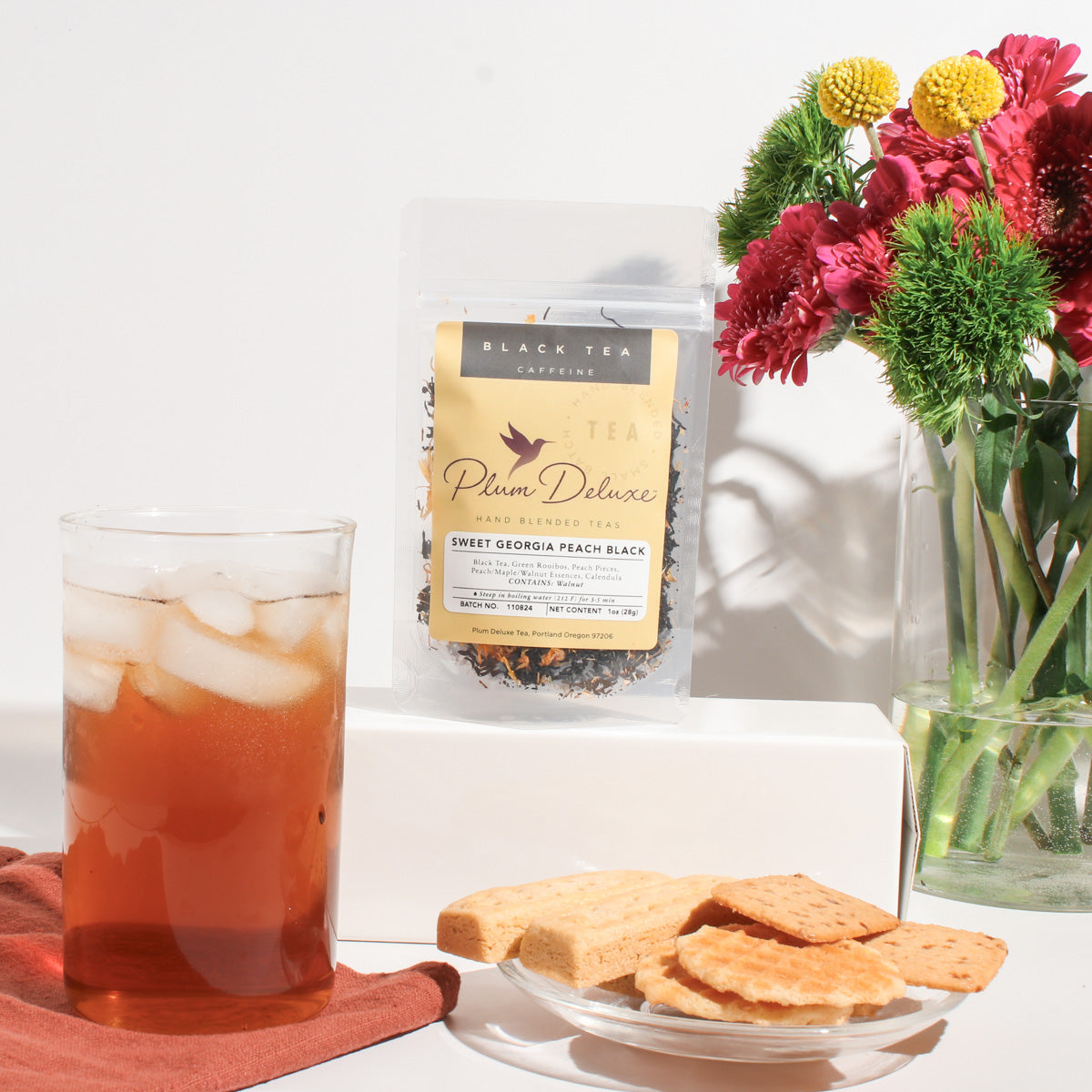 Plum Deluxe Sweet Georgia Peach Black Tea (Hint of Caramel - Walnut)