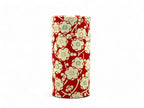 Inoue Tea Sakura Red Washi Paper Wrapped Tea Canister - Japanese Chazutsu, features a decorative red washi paper design.