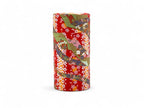 Inoue Tea Oiwai Red Washi Paper Wrapped Tea Canister (L) - Japanese Chazutsu, featuring a red washi paper design.