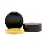 Inoue Tea Tame Golden Leaf Brown Resin Lacquered Tea Canister - Japanese Chazutsu, featuring a traditional design for tea storage.