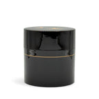 Inoue Tea Tame Golden Leaf Brown Resin Lacquered Tea Canister - Japanese Chazutsu, featuring airtight storage and golden leaf design.