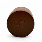 Inoue Tea Sakura Brown Polished Grain Resin Tea Canister by Miyamoto Sangyo, Japanese Chazutsu, shown in the image.