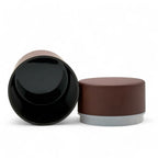 Inoue Tea Usagi Rabbit Brown Polished Grain Resin Tea Canister by Miyamoto Sangyo, Japanese Chazutsu for tea storage.