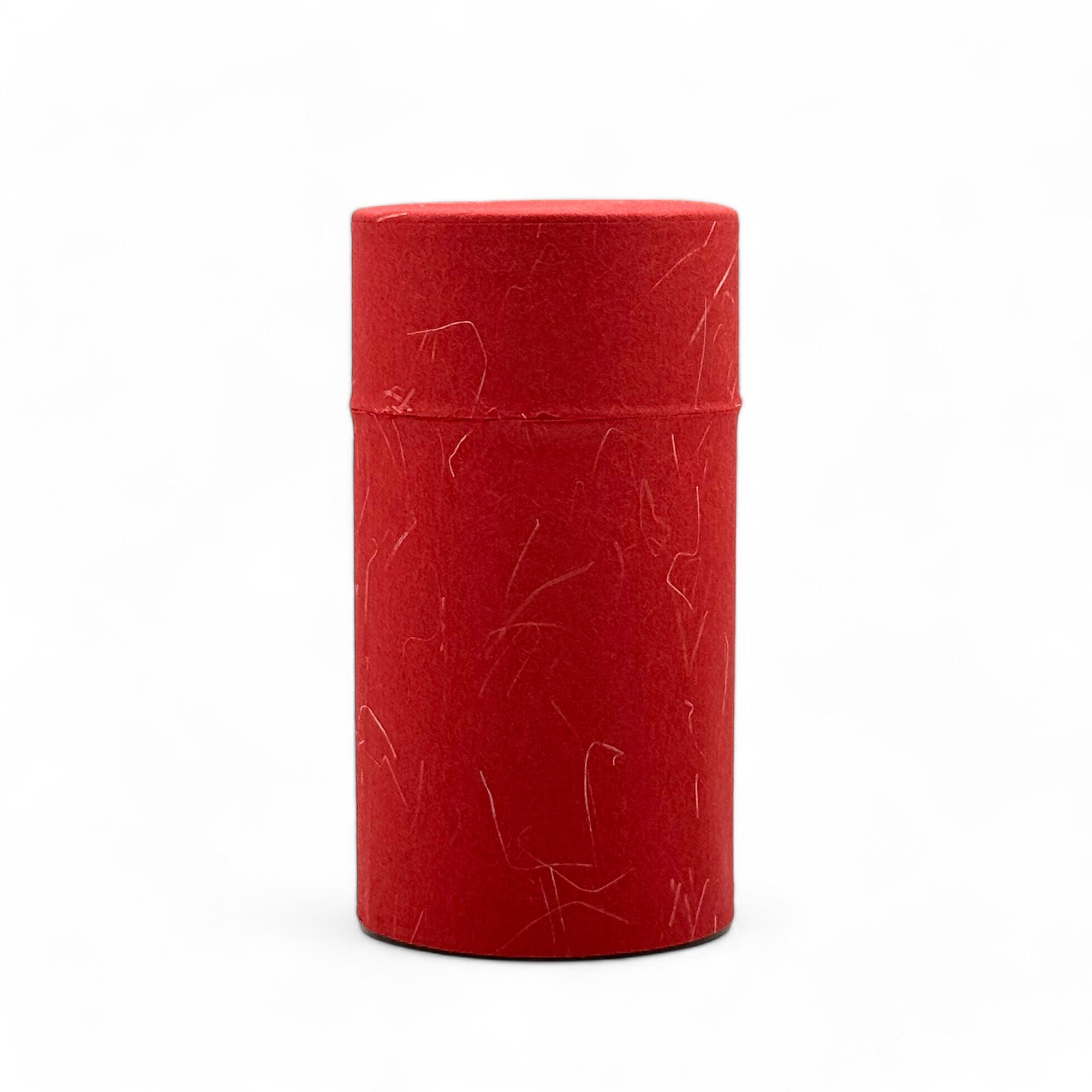 Inoue Aka Red Washi Paper Wrapped Tea Canister (L) - Japanese Chazutsu
