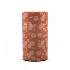 Inoue Sakuraume Cherry Blossom Pink Washi Paper Wrapped Tea Canister (L) - Japanese Chazutsu