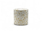 Inoue Kenran Hana White Washi Paper Wrapped Tea Canister (S) - Japanese Chazutsu