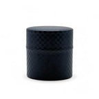 Inoue Ichimatsu Checkered Blue Washi Paper Wrapped Tea Canister (S) - Japanese Chazutsu
