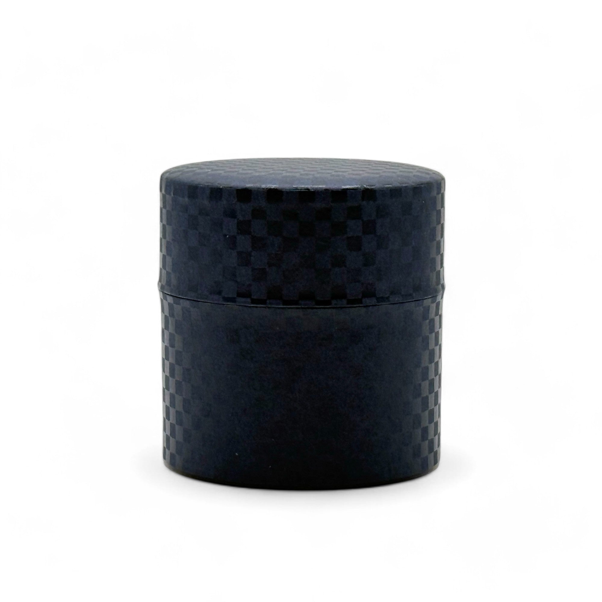 Inoue Ichimatsu Checkered Blue Washi Paper Wrapped Tea Canister (S) - Japanese Chazutsu