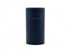 Inoue Ichimatsu Checkered Blue Washi Paper Wrapped Tea Canister (L) - Japanese Chazutsu
