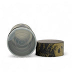 Inoue Okumura Seikan Nankyo Black Gold Washi Paper Wrapped Tea Canister (L) - Japanese Chazutsu