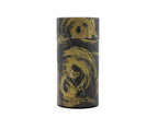 Inoue Okumura Seikan Nankyo Black Gold Washi Paper Wrapped Tea Canister (L) - Japanese Chazutsu