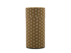 Inoue Okumura Seikan Asanoha Brown Washi Paper Wrapped Tea Canister (L) - Japanese Chazutsu