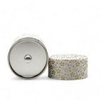 Inoue Tea Kenran Hana White Washi Paper Wrapped Tea Canister (L) - Japanese Chazutsu, shown in a detailed image.