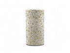 Inoue Tea Kenran Hana White Washi Paper Wrapped Tea Canister (L) - Japanese Chazutsu, shown in a detailed image.