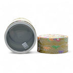 Inoue Yayoi Hanamizu Gold Washi Paper Wrapped Tea Canister (L) - Japanese Chazutsu