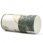 Inoue Okumura Sanka Green Washi Paper Wrapped Tea Canister (L) - Japanese Chazutsu