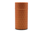 Inoue Okumura Chiyogami Red Washi Paper Wrapped Tea Canister (L) - Japanese Chazutsu