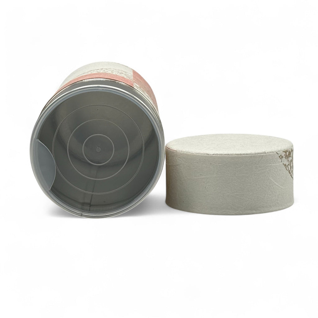 Inoue Okumura Crimson Red Washi Paper Wrapped Tea Canister (L) - Japanese Chazutsu