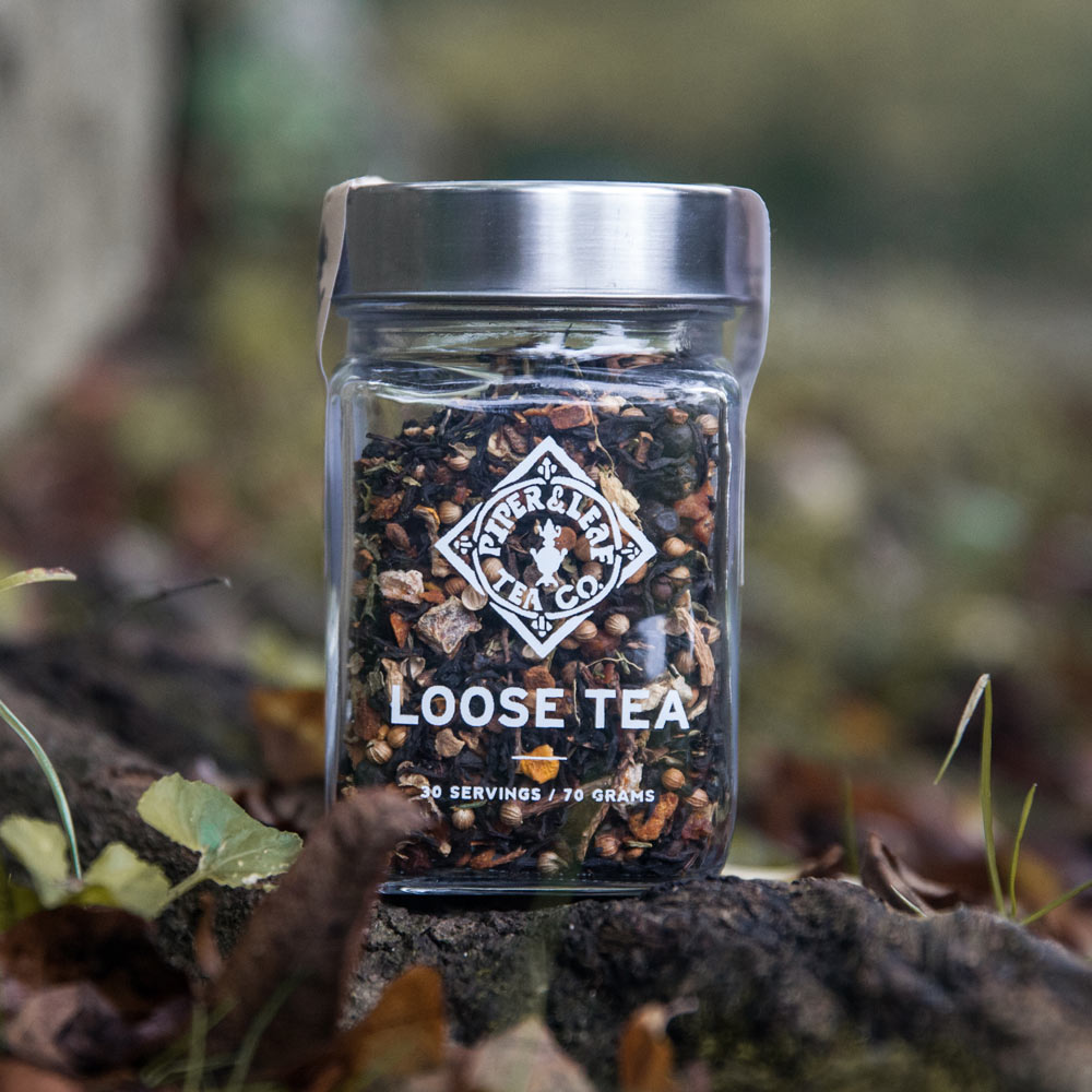 Piper and Leaf Trailblazer Blend Glass Jar of Loose Leaf Tea - 30 Servings