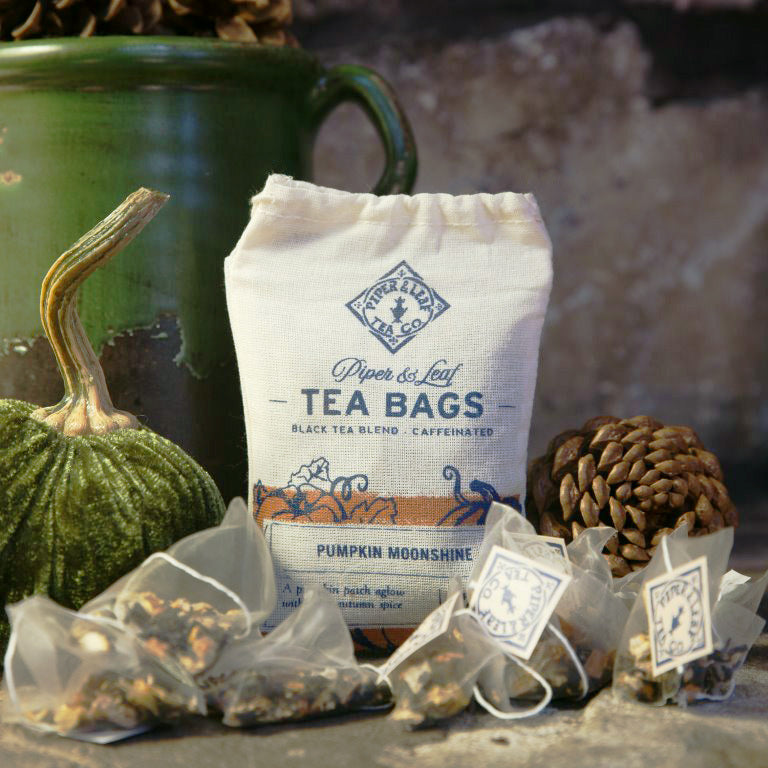 Piper and Leaf Pumpkin Moonshine 9ct Tea Bags in Muslin