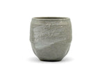 Inoue Tea Ishin Mountain Gray Mino-yaki Yunomi - Japanese Teacup, showcasing a gray ceramic teacup