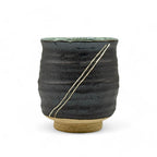 Inoue Kuro Ryusei Black Mino-yaki Yunomi - Japanese Teacup