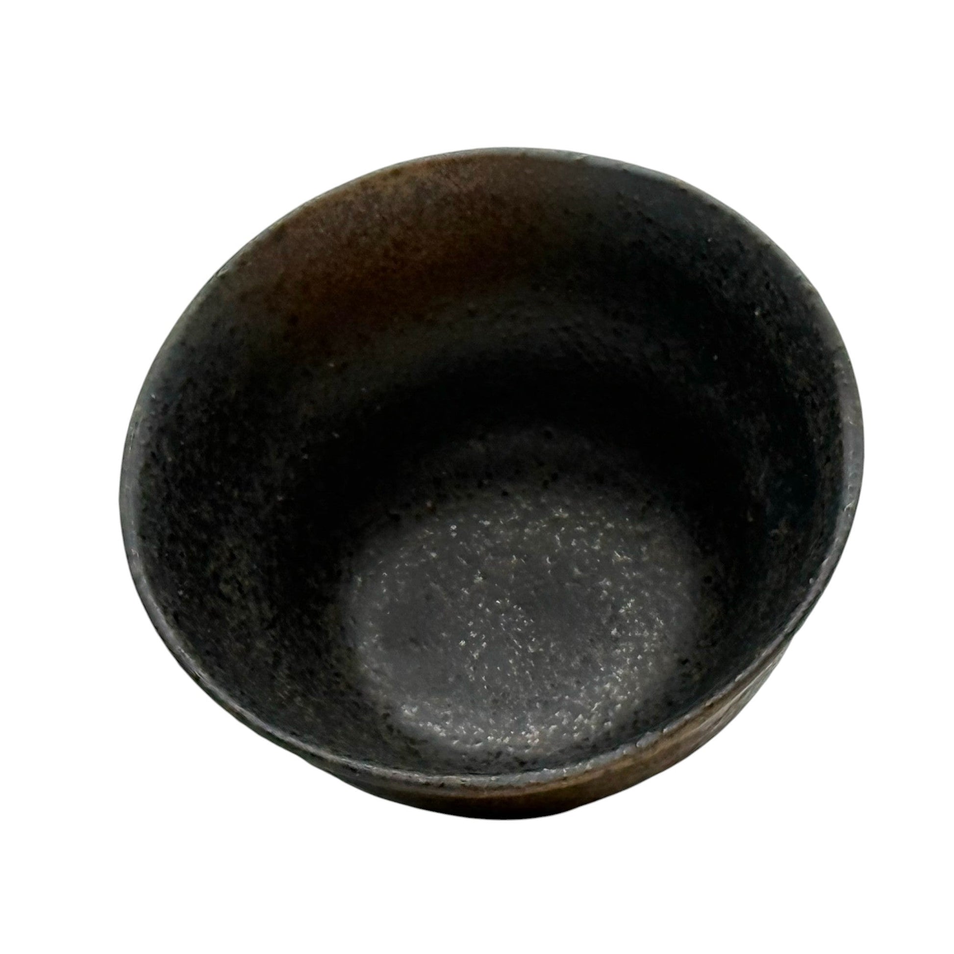 Inoue Tea Rokubei Black Bizen-yaki Yunomi - Japanese Sencha Teacup