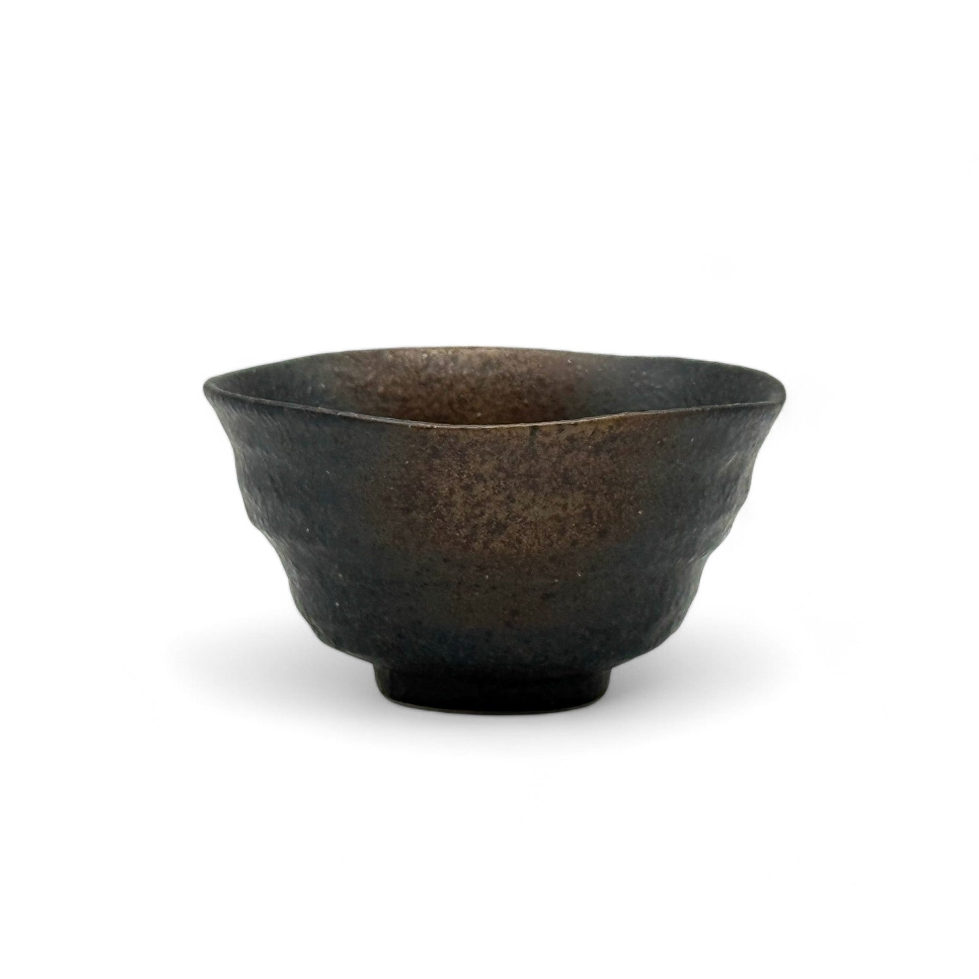 Inoue Tea Rokubei Black Bizen-yaki Yunomi - Japanese Sencha Teacup