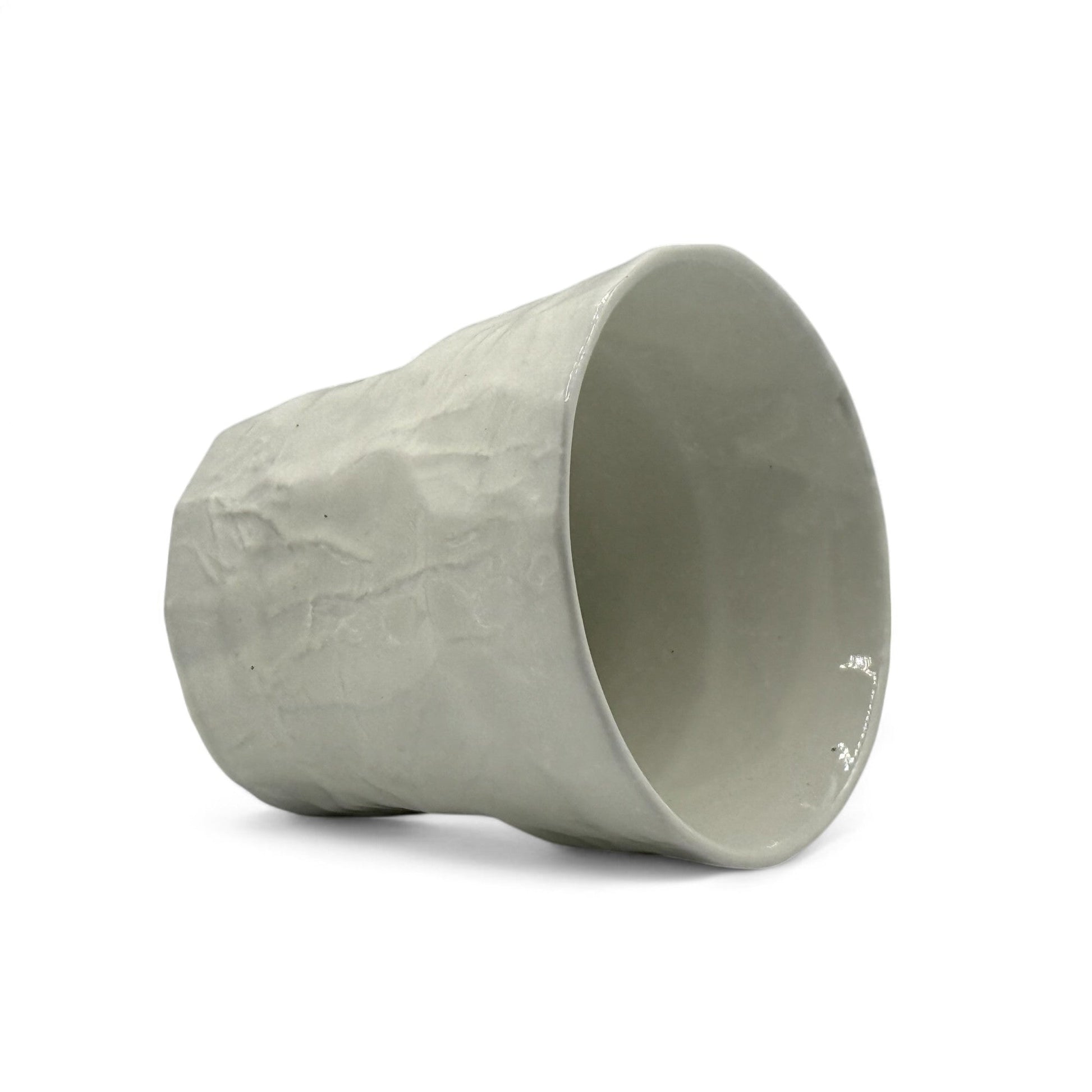 Inoue Tea Kohiki Rock White Mino-yaki Yunomi - Japanese Teacup