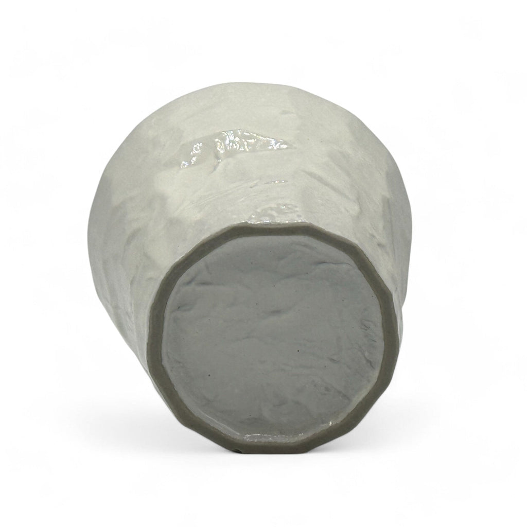 Inoue Tea Kohiki Rock White Mino-yaki Yunomi - Japanese Teacup, featuring a white ceramic design