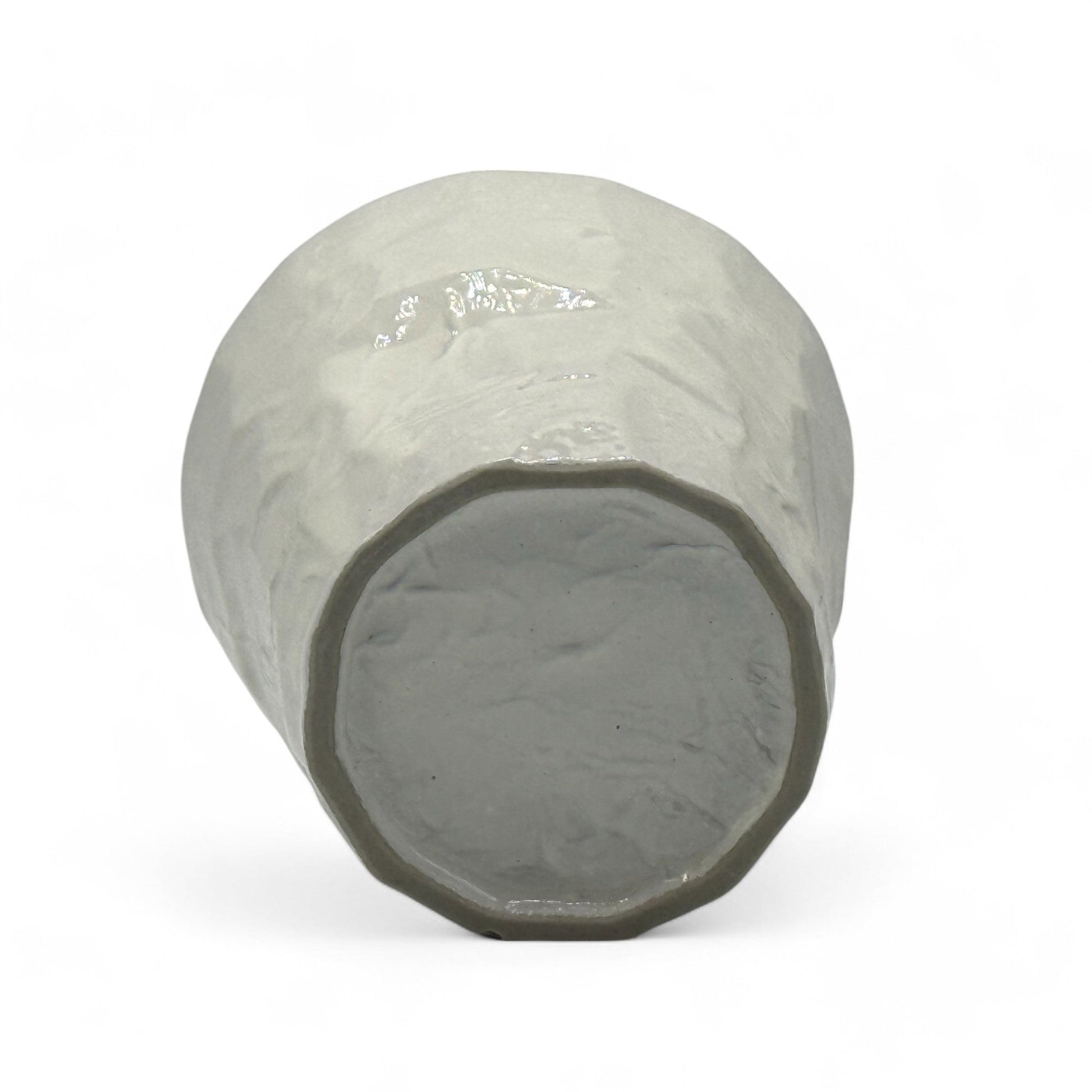 Inoue Tea Kohiki Rock White Mino-yaki Yunomi - Japanese Teacup