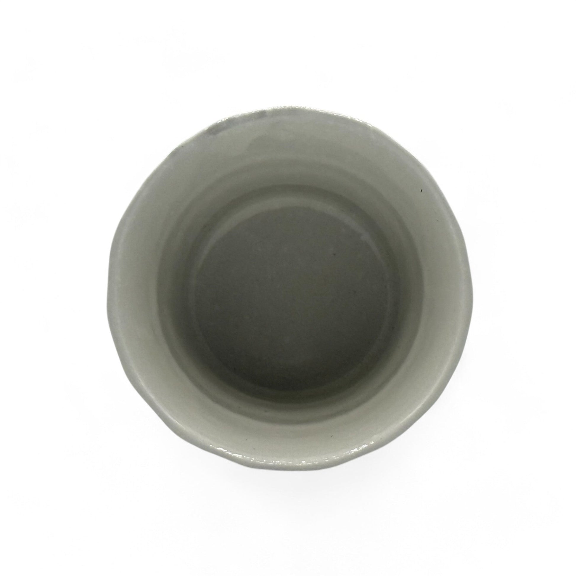 Inoue Tea Kohiki Rock White Mino-yaki Yunomi - Japanese Teacup