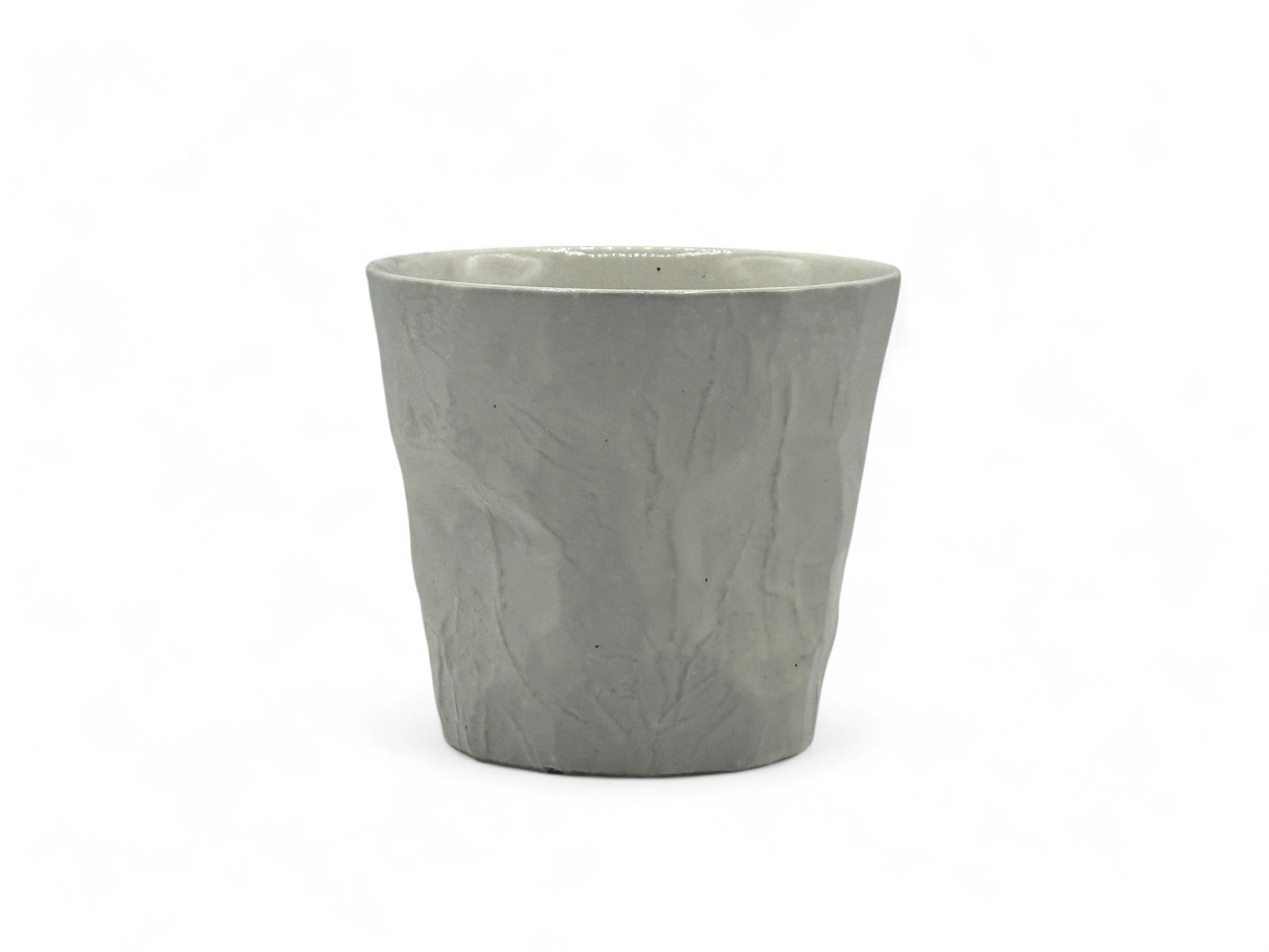 Inoue Tea Kohiki Rock White Mino-yaki Yunomi - Japanese Teacup