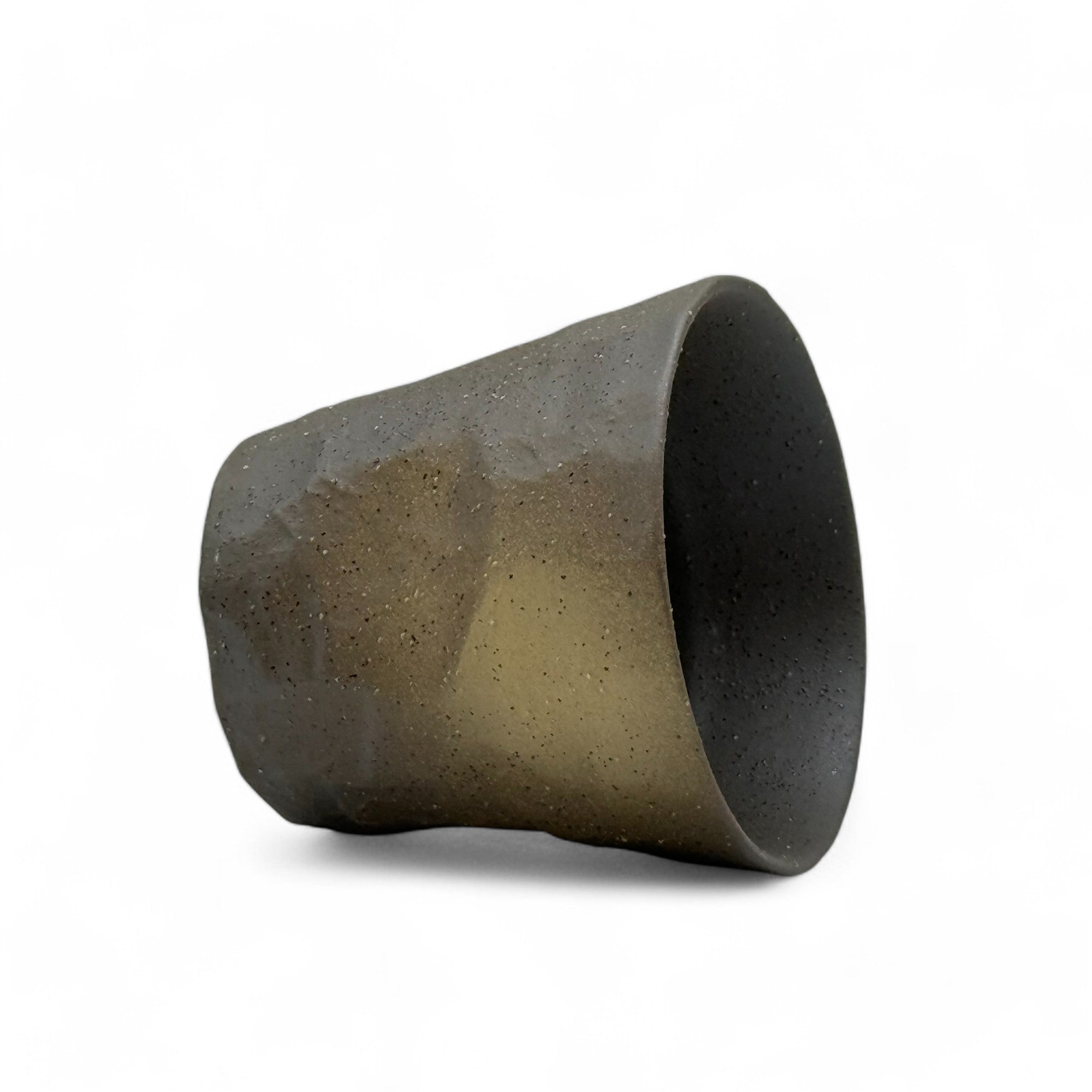 Inoue Tea Udei Rock Brown Mino-yaki Yunomi - Thumbnail 5