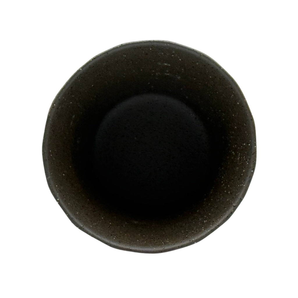 Inoue Tea Udei Rock Brown Mino-yaki Yunomi - Japanese Teacup