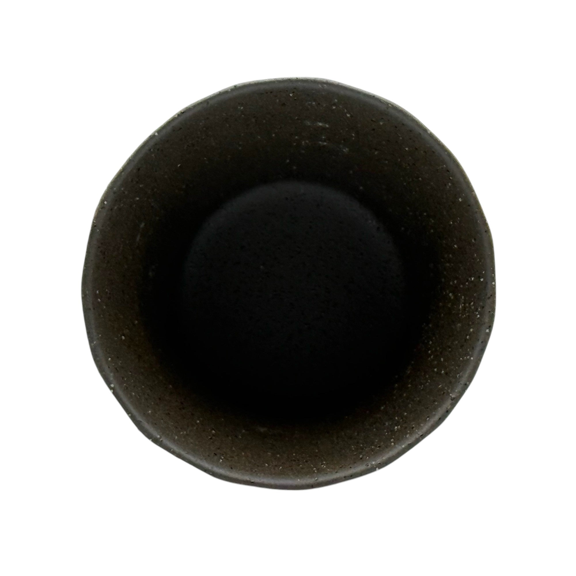 Inoue Tea Udei Rock Brown Mino-yaki Yunomi - Japanese Teacup, showcasing a traditional brown ceramic design.