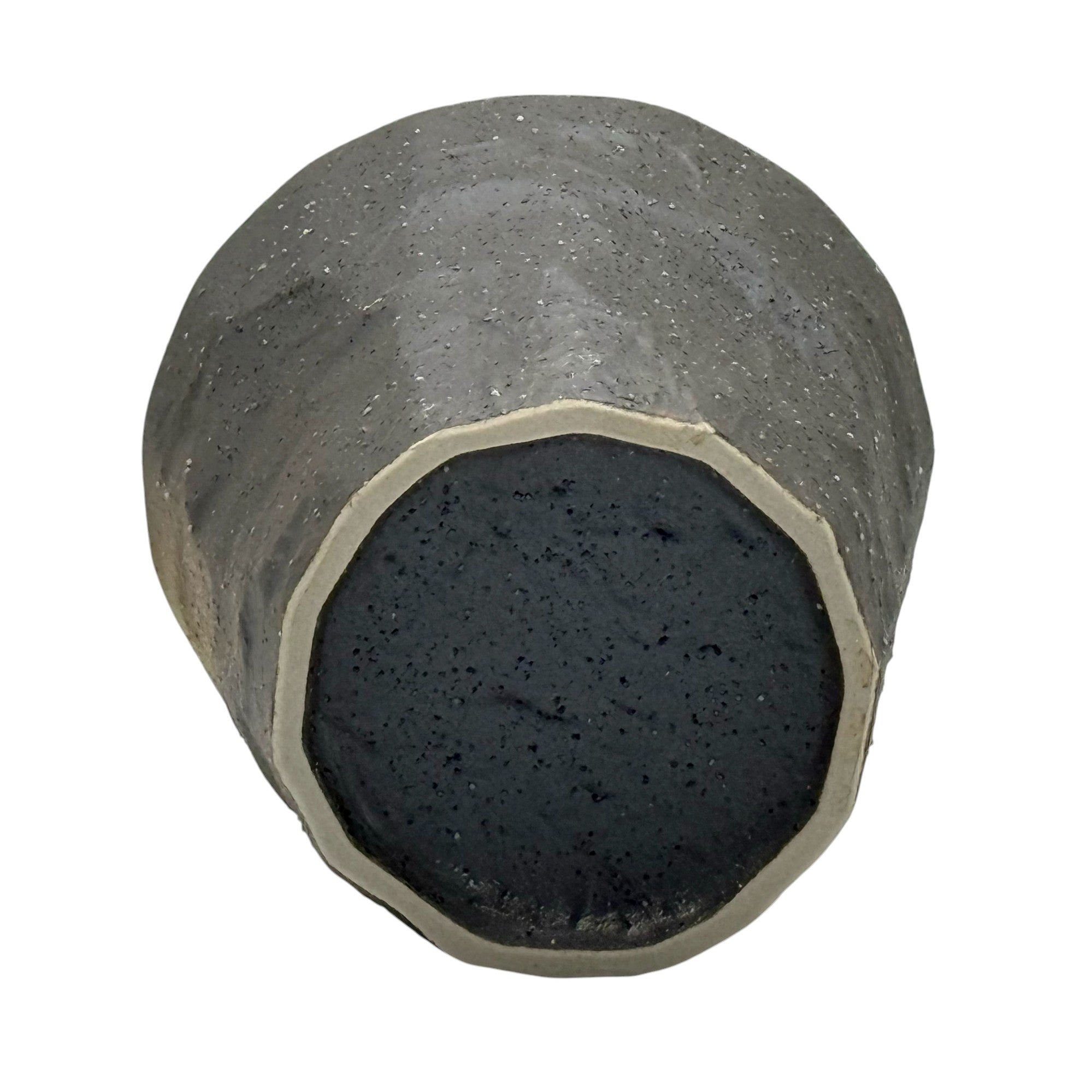 Inoue Tea Udei Rock Brown Mino-yaki Yunomi - Japanese Teacup, showcasing a brown ceramic tea cup with a textured finish.