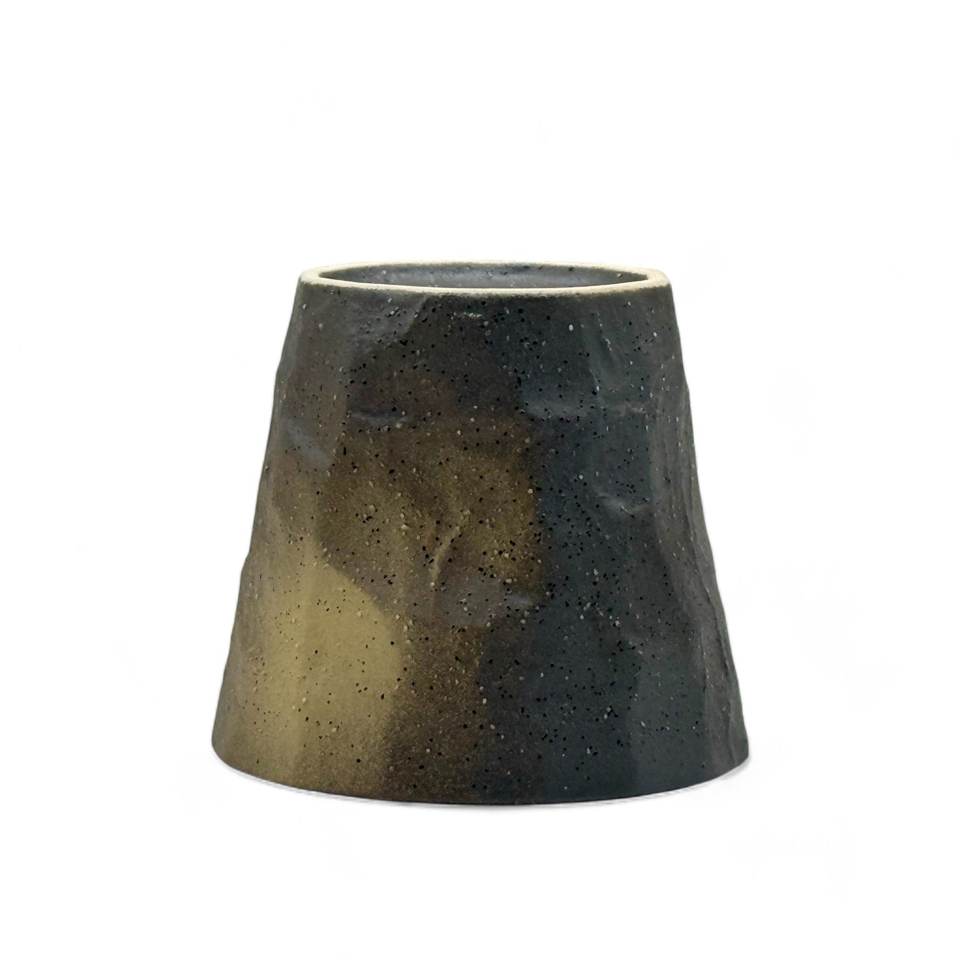 Inoue Tea Udei Rock Brown Mino-yaki Yunomi - Japanese Teacup