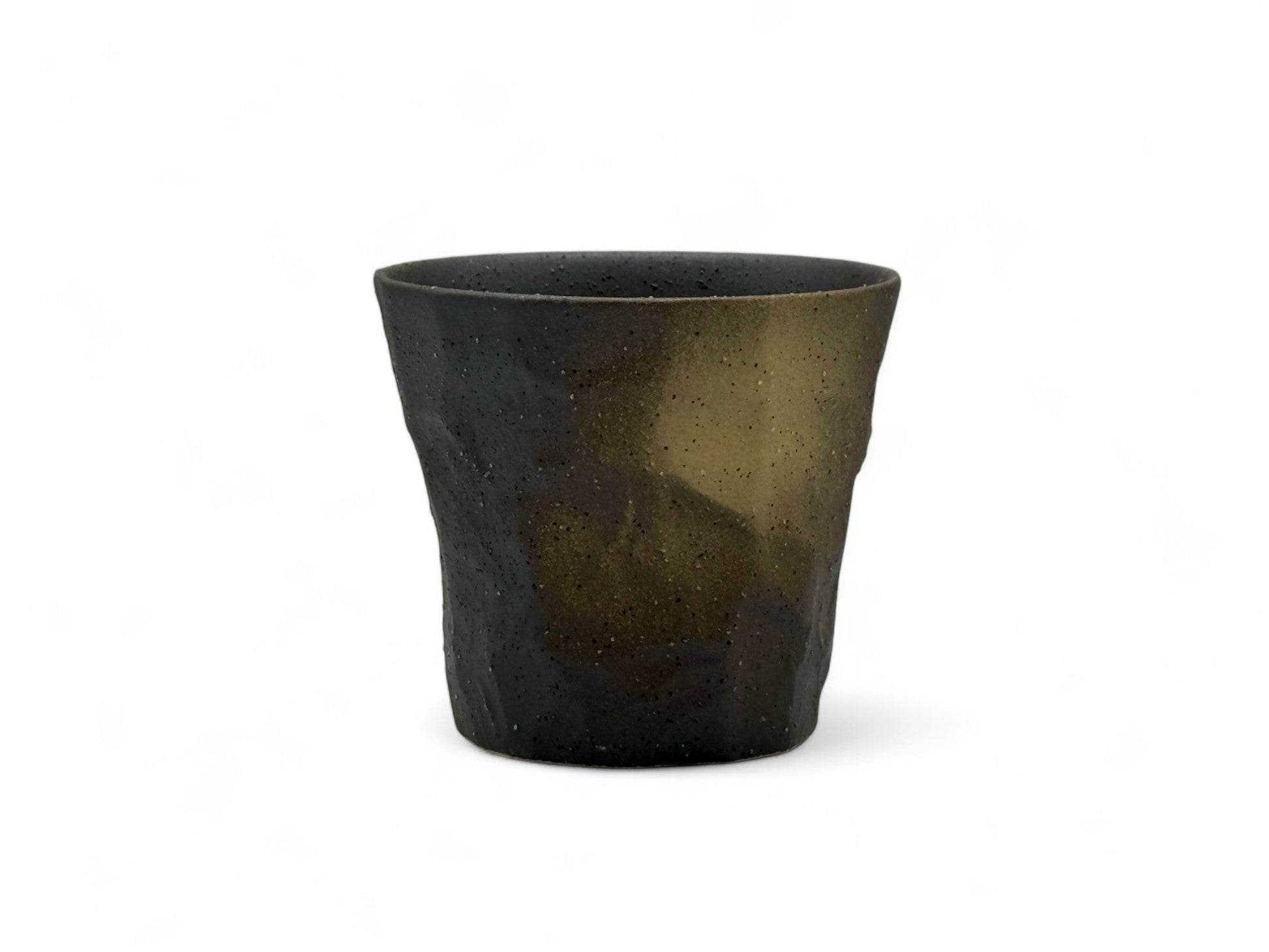Inoue Tea Udei Rock Brown Mino-yaki Yunomi - Japanese Teacup