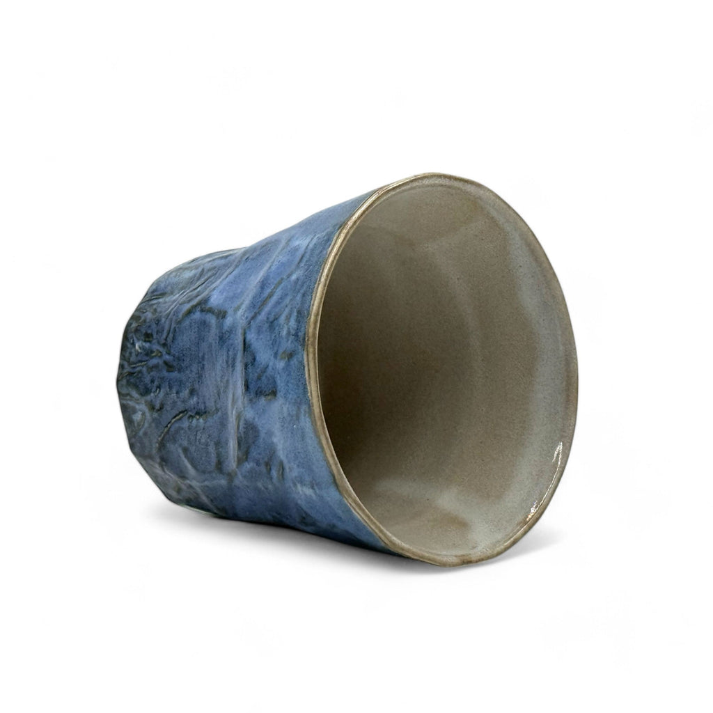 Inoue Gosu Rock Blue Mino-yaki Yunomi - Japanese Teacup