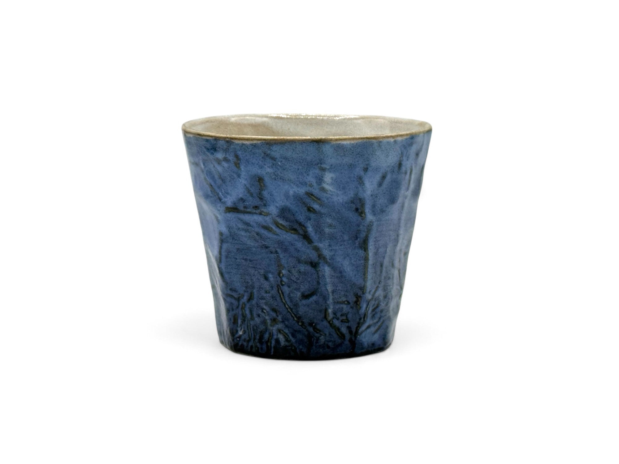 Inoue Gosu Rock Blue Mino-yaki Yunomi - Japanese Teacup